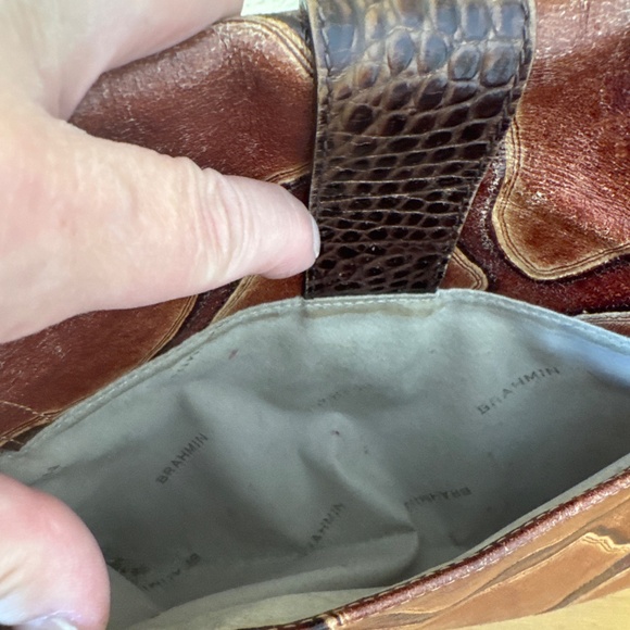 Limited Edition Brahmin croc embossed leather bag - Picture 8 of 16